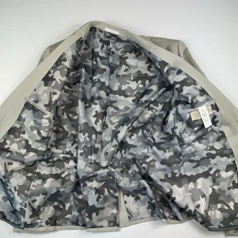 Michael Kors Men's Gray Snap Button Cotton‎ Sports Blazer